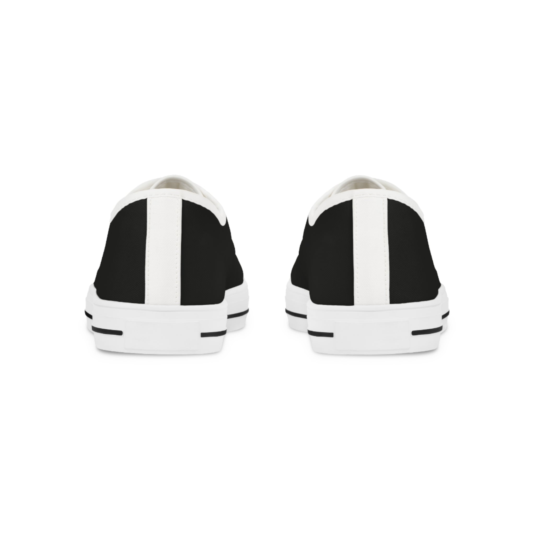 Classic Black Low-Top Sneakers — Men's Casual Canvas Shoes