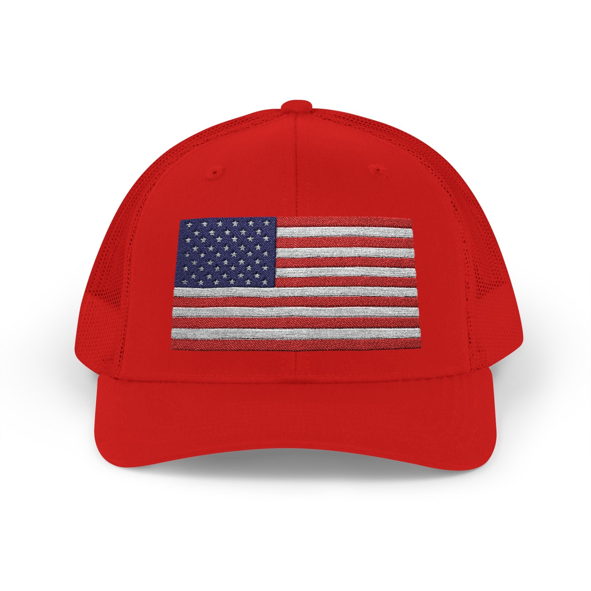 American Flag Trucker Cap — Sparkle Sequin USA Snapback