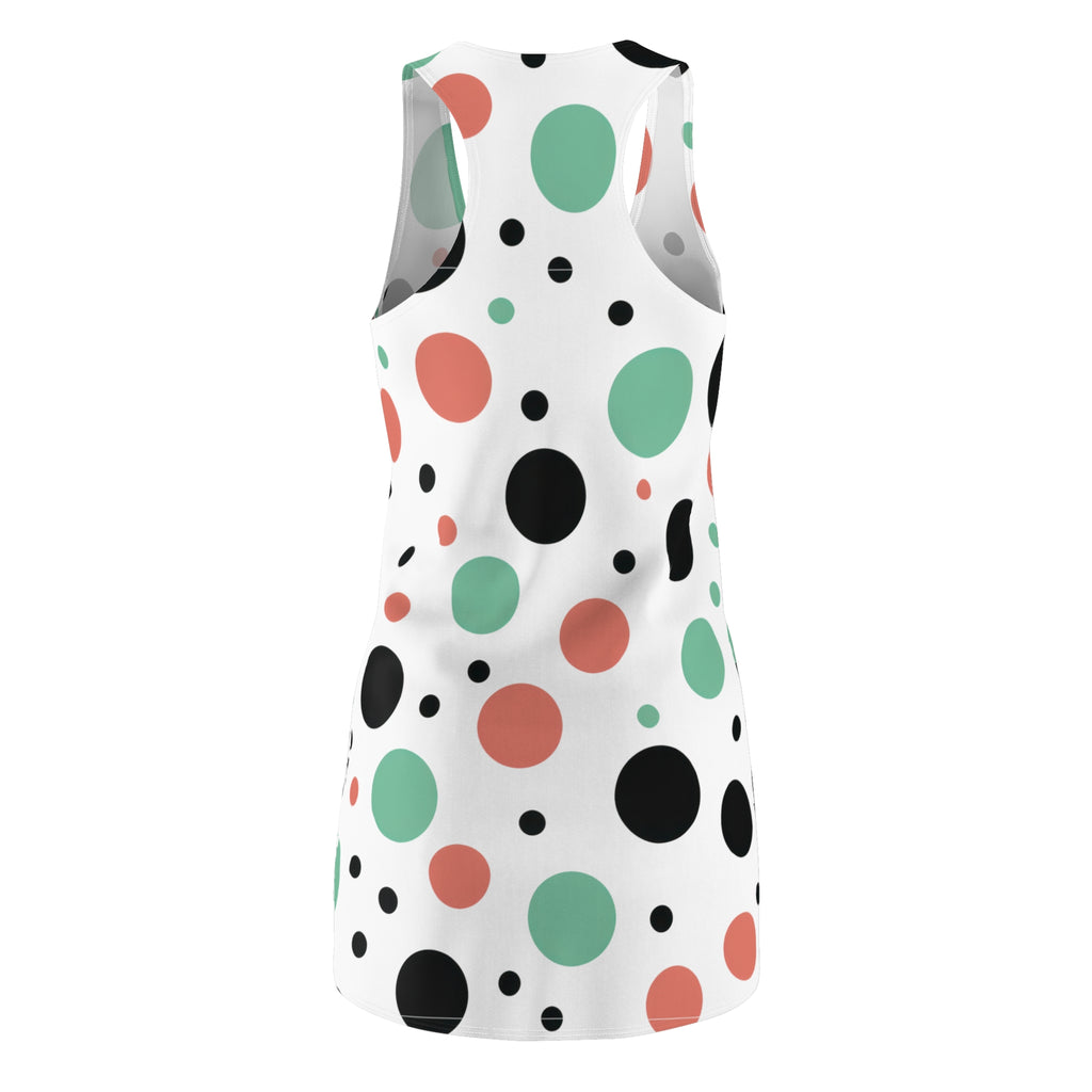 Colorful Abstract Polka Dot Racerback Dress — Summer/Spring