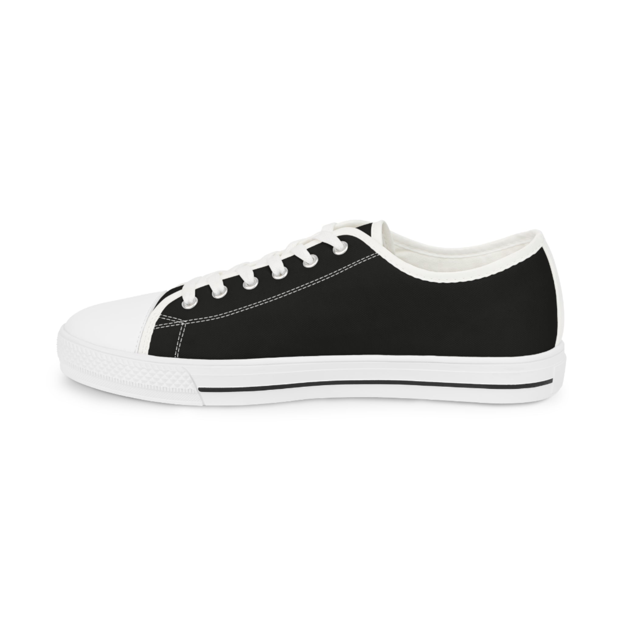 Classic Black Low-Top Sneakers — Men's Casual Canvas Shoes
