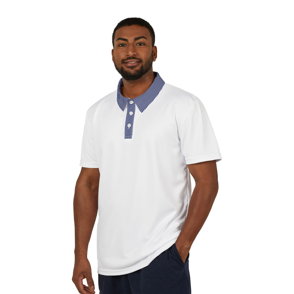Striped Collar Polo Shirt — Casual Athletic Men’s Polo