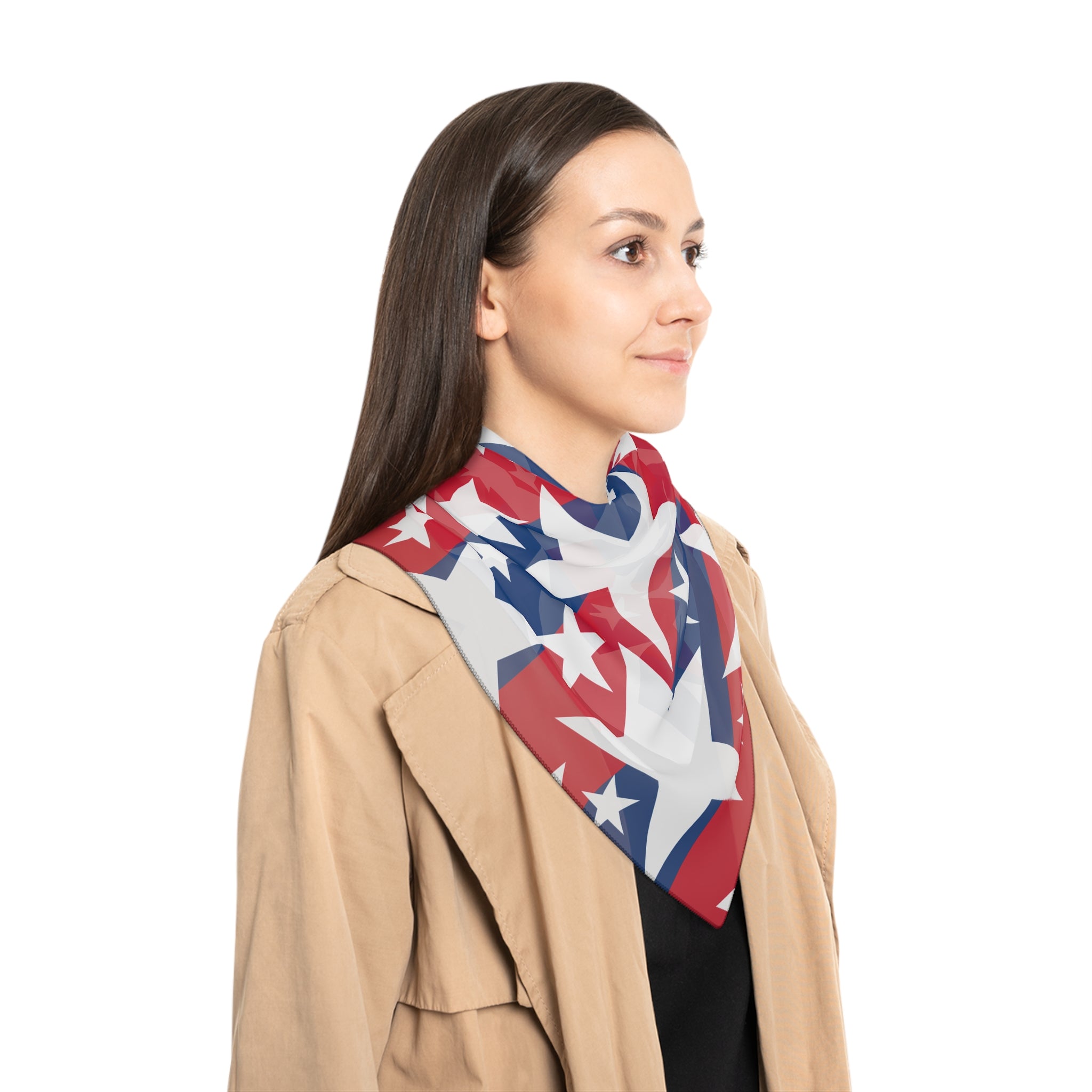 Patriotic Stars Scarf — Red White & Blue American Flag Pattern