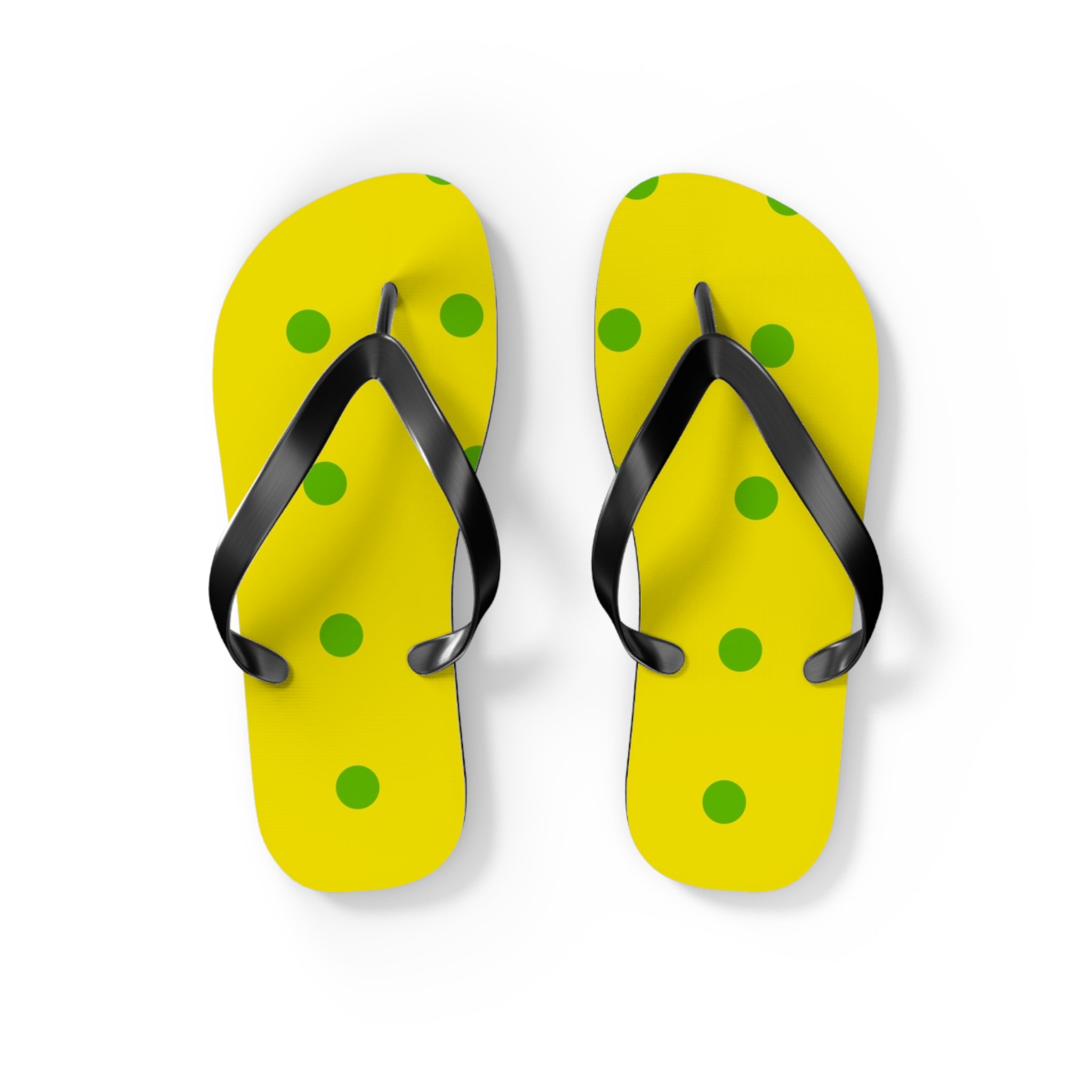 Yellow Polka Dot Flip Flops – Fun Summer Beach Sandals