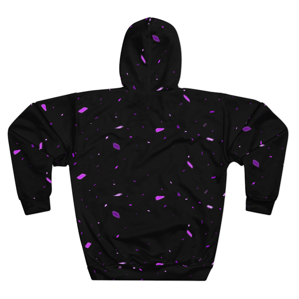 Purple Paint Splatter Hoodie — Artistic Pullover