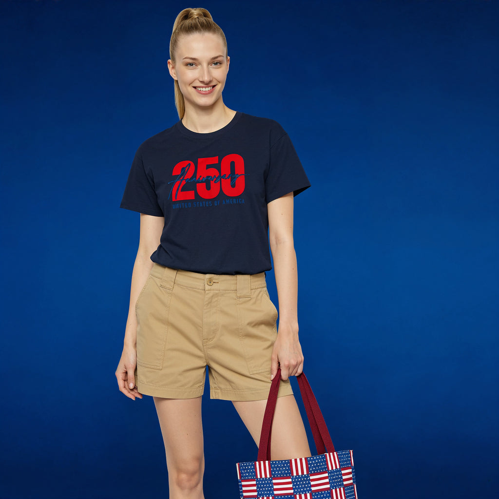 American Flag Patchwork Tote Bag | Patriotic Stars Stripes AOP