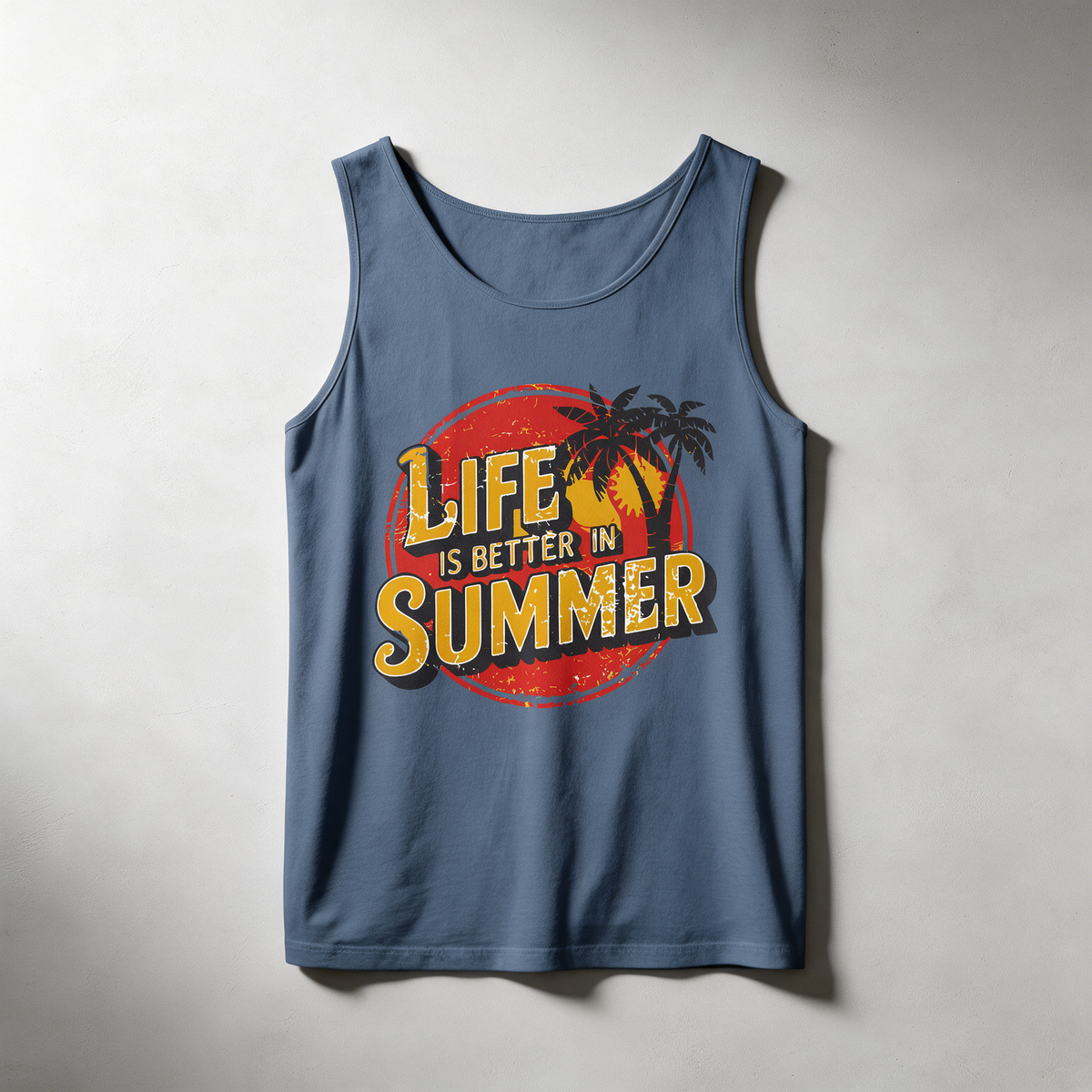 Life Is Better in Summer Tank Top | Retro Palm Sunset Tee