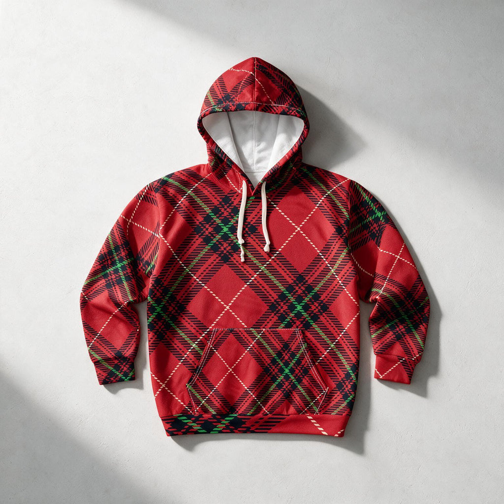 Red Tartan Plaid Hoodie | All-Over Print