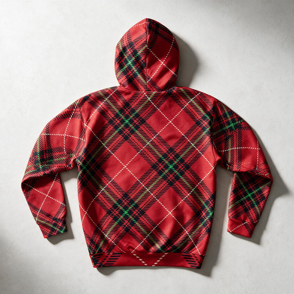 Red Tartan Plaid Hoodie | All-Over Print