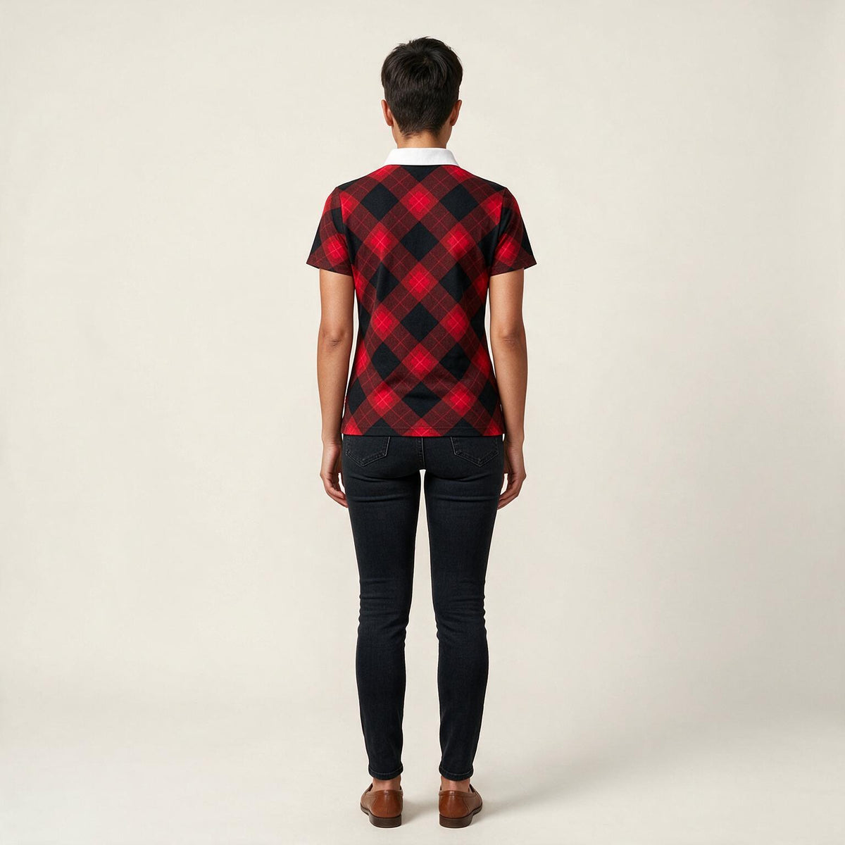 Red Buffalo Plaid Polo Shirt — Classic Lumberjack Plaid Polo
