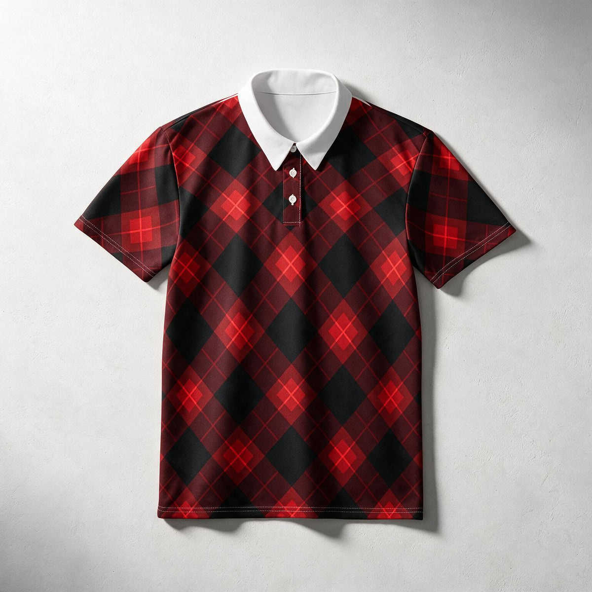 Red Buffalo Plaid Polo Shirt — Classic Lumberjack Plaid Polo