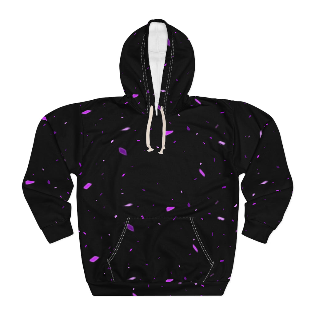 Purple Paint Splatter Hoodie — Artistic Pullover