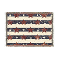 Patriotic Stars Woven Blanket — Americana Striped Throw for 4th of July & Home Decor