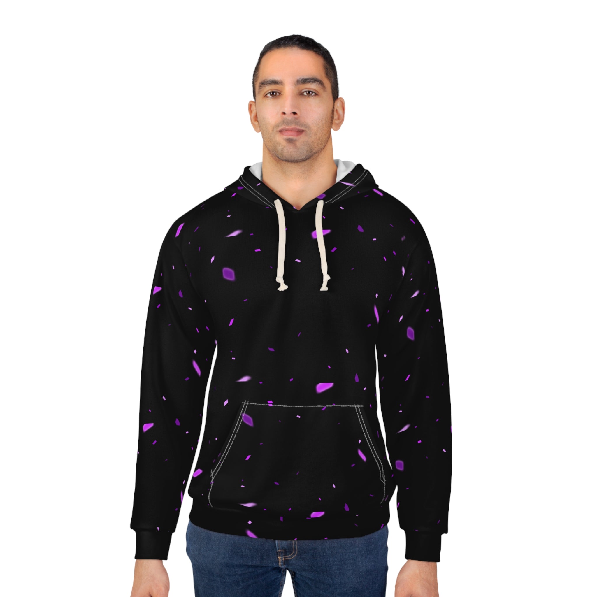 Purple Paint Splatter Hoodie — Artistic Pullover