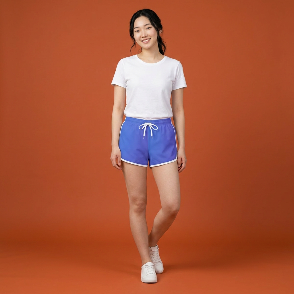 Blue Ombre Women’s Relaxed Shorts — Casual Beach & Lounge Running Shorts