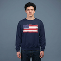 Distressed American Flag sweatshirt | Vintage USA Stars Stripes Crewneck