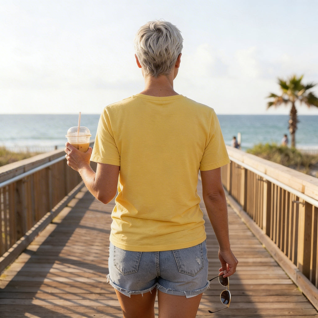 Retro Vintage Beach Tee | Beach Text Graphic T-Shirt