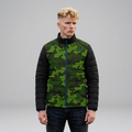 Men's Green Camo Puffer Jacket — Insulated Outdoor Winter Coat