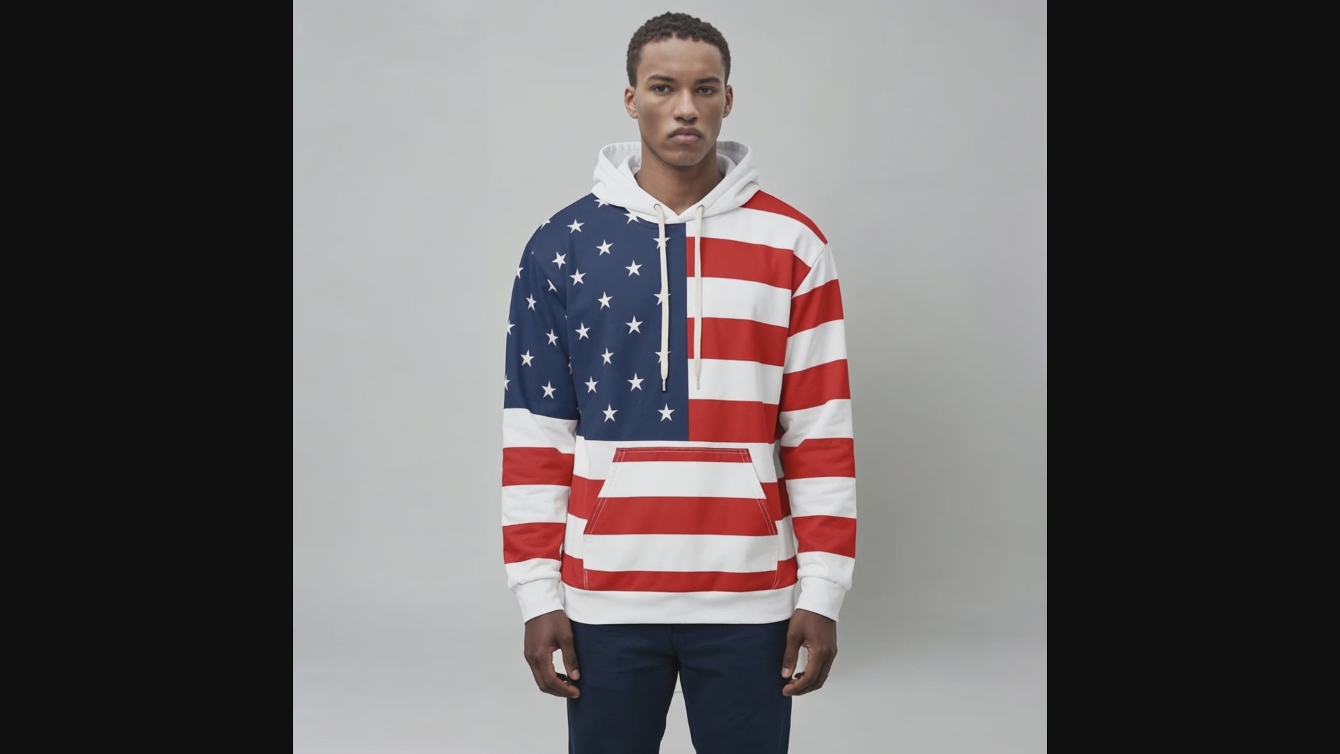American Flag Allover Print Hoodie | USA Stars Stripes Pullover
