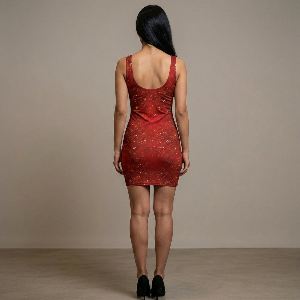Gold Heart Pattern Dress