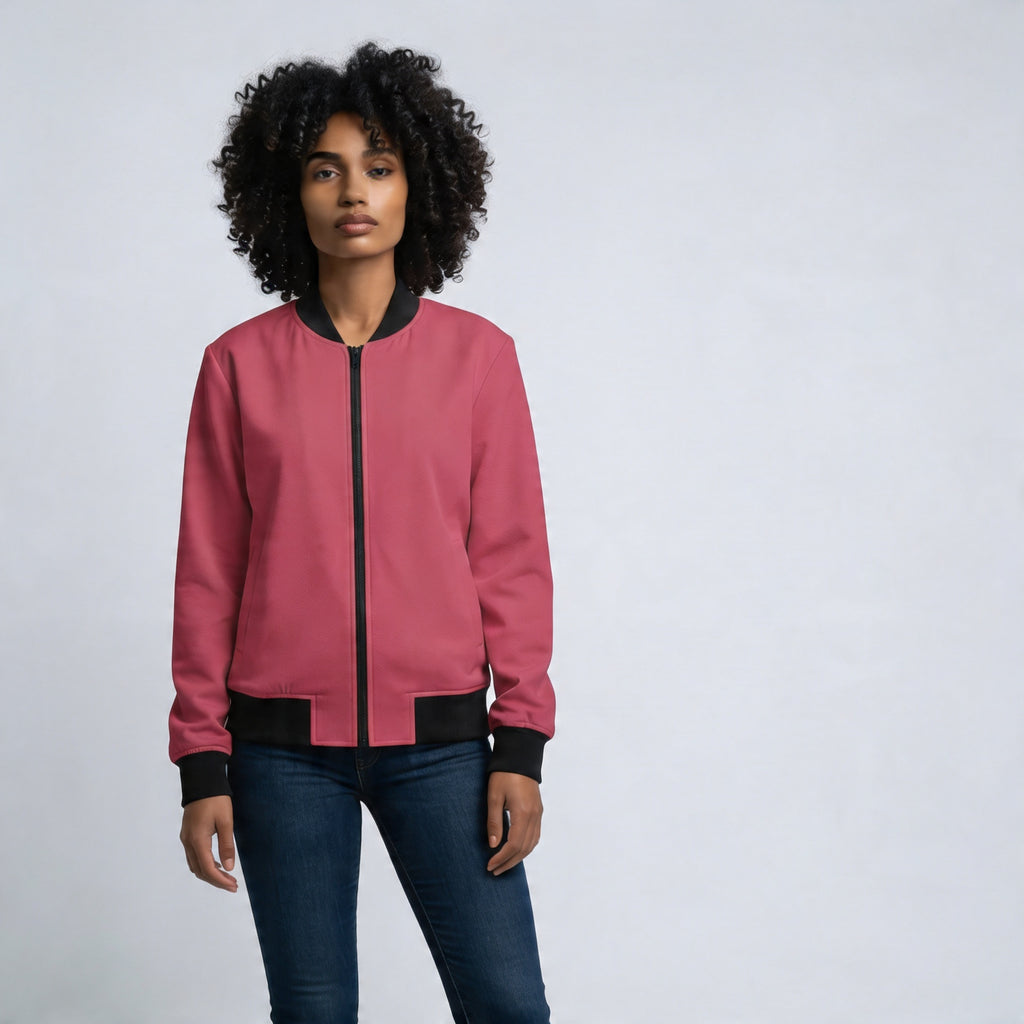 Women's Rose Bomber Jacket — Lightweight Bomber