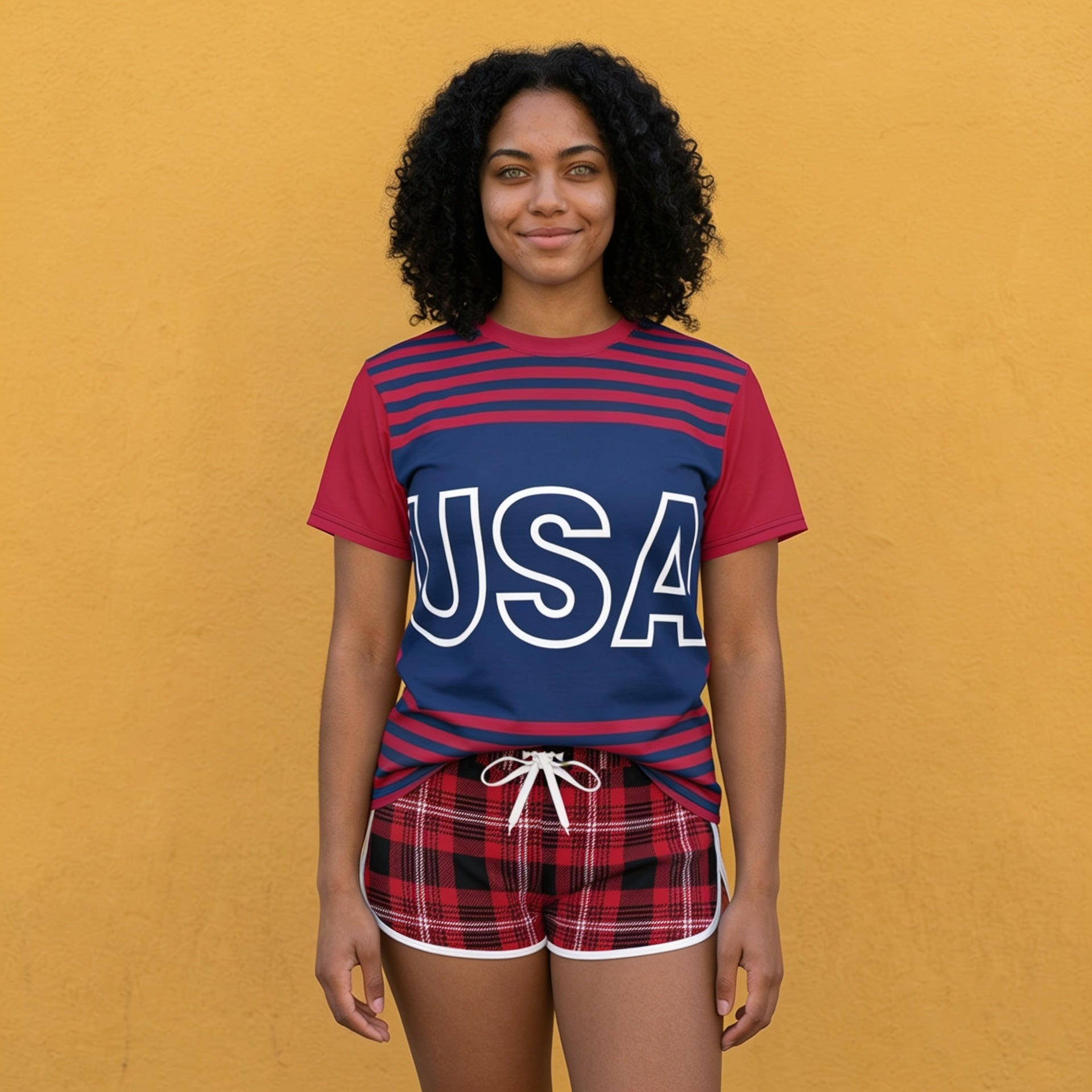 Plaid Lounge Shorts — Red Buffalo Check Women's Relaxed Sleep & Casual Shorts